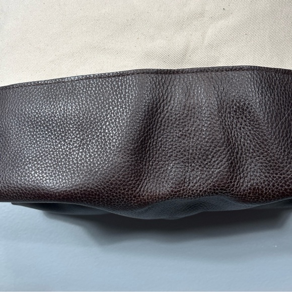 Warden Brooks New York Large Canvas Tote With Leather Handle Made in USA - Picture 6 of 15